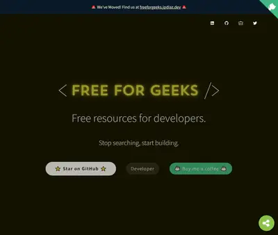 Free For Geeks site